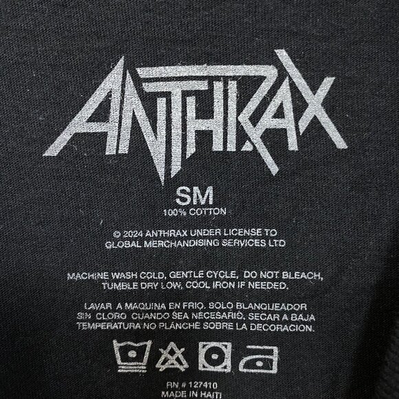 Anthrax Volume 8 The Threat is Real Heavy Metal Band T-Shirt Small - Picture 4 of 4